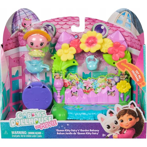 Gabby's Dollhouse Playset Crystal Garden Balcony con Figurina Kitty e Accessori