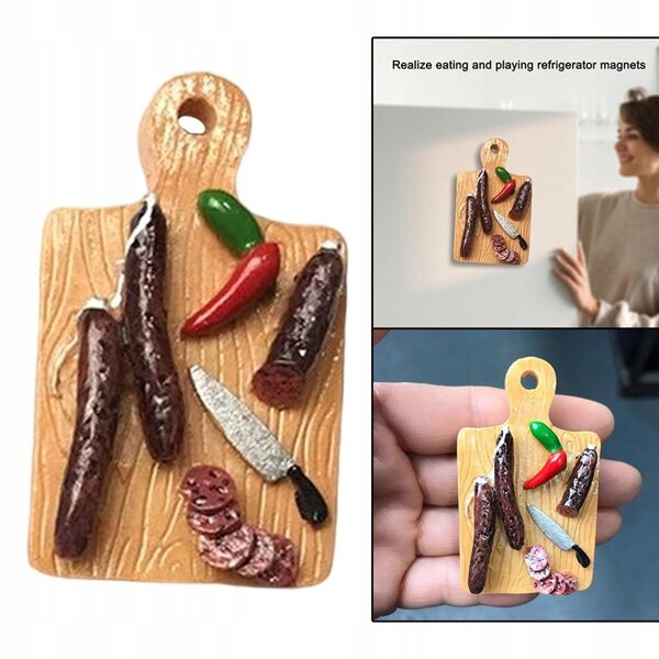 Miniatuur snijbureau voor poppenhuiskeuken 1/6 realistisch in hars