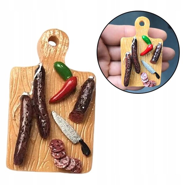 Miniatuur snijbureau voor poppenhuiskeuken 1/6 realistisch in hars