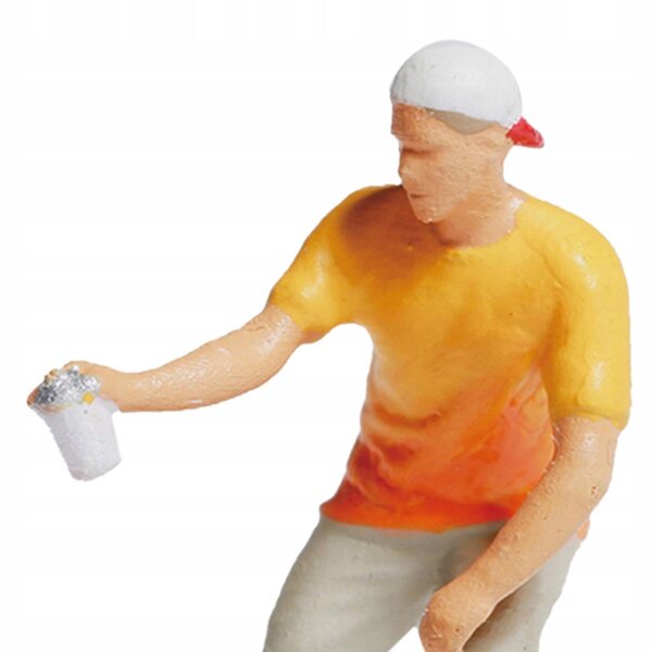 Figurine Graffiti 1:87 in Resina Dipinte a Mano per Diorama Train Park