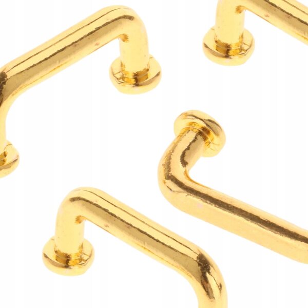 Mini Maniglia Decorativa in Metallo per Armadi e Cassetti Oro 8 Pezzi 1:12