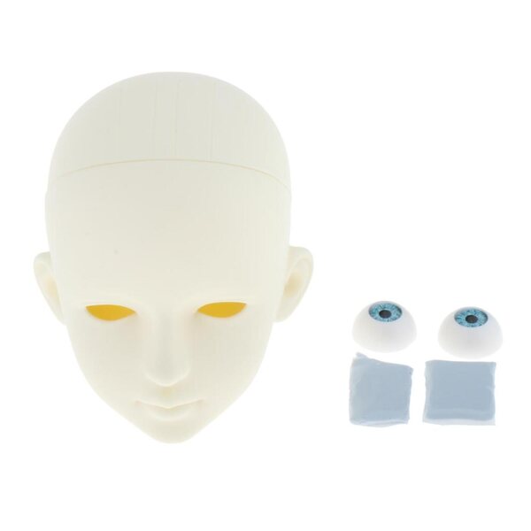 1/3 BJD Puppenkopf mit blauen Augen für gegliederten Körper 60 cm