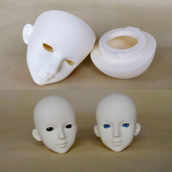 1/3 BJD Puppenkopf mit blauen Augen für gegliederten Körper 60 cm