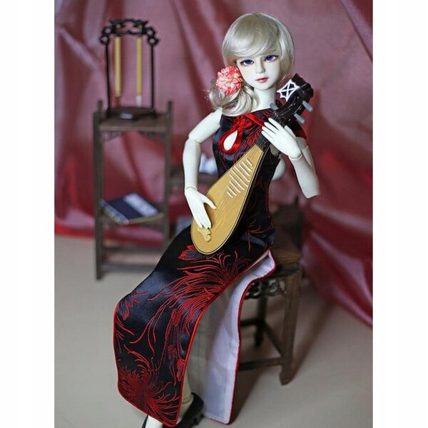 1/3 BJD Puppenkopf mit blauen Augen für gegliederten Körper 60 cm