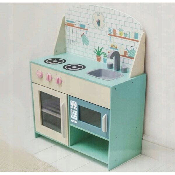 Cucina in Legno per Bambini 60x29x80 cm Carousel 54768 Verde Menta