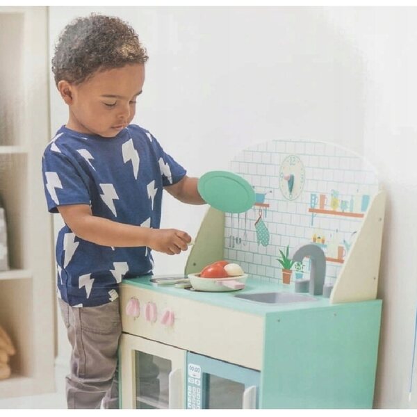 Cucina in Legno per Bambini 60x29x80 cm Carousel 54768 Verde Menta