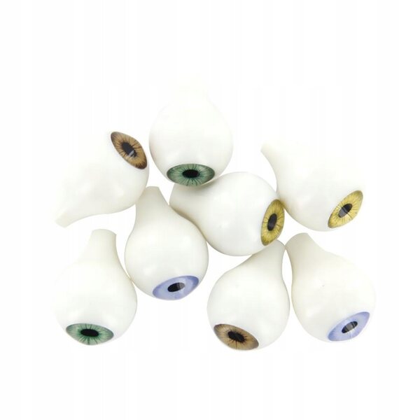 Lot de 8 yeux ronds en acrylique pour poupées DIY multicolores 16 mm