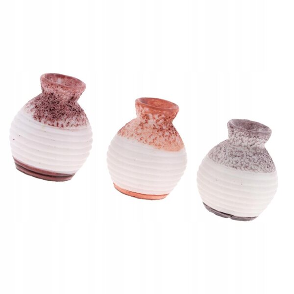Mini vasi in resina per case delle bambole scala 1:12 - set da 3 pezzi decorativi