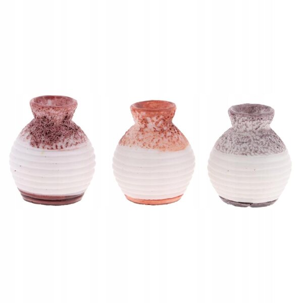 Mini vasi in resina per case delle bambole scala 1:12 - set da 3 pezzi decorativi