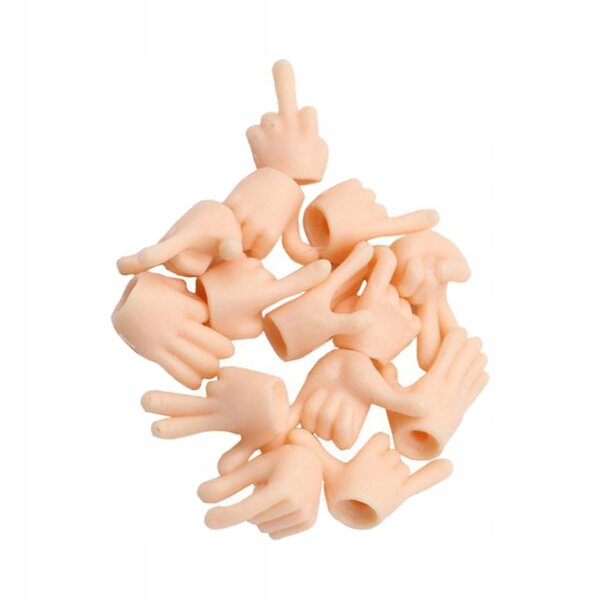 Set 7 Mani Mobili in Miniatura 1:12 per Bambole con Accessori Realistici