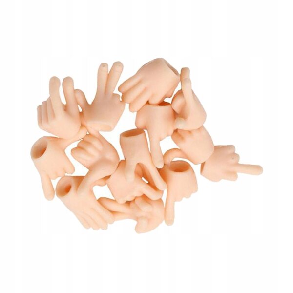 Set 7 Mani Mobili in Miniatura 1:12 per Bambole con Accessori Realistici