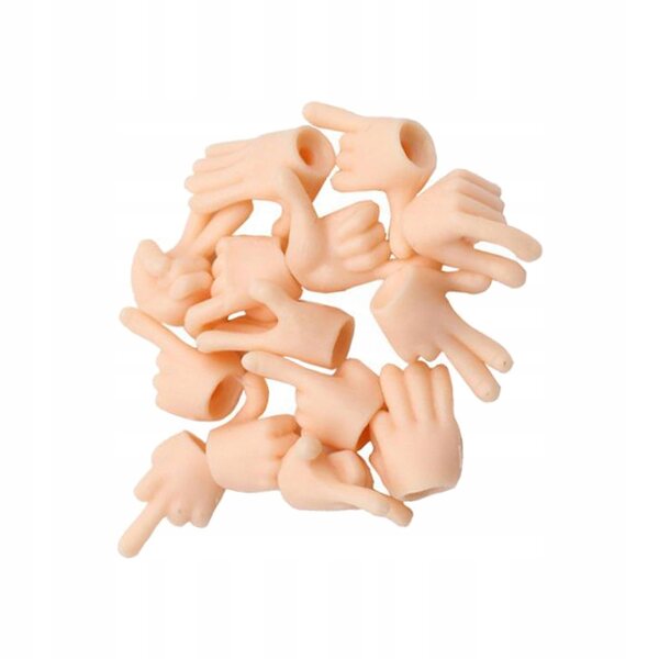 Set 7 Mani Mobili in Miniatura 1:12 per Bambole con Accessori Realistici