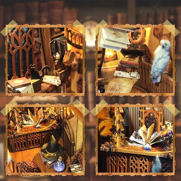 3D Magic Book Corner Bauset mit LED, DIY aus Holz