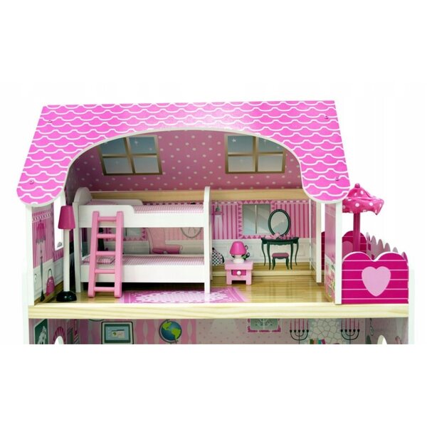 Sonia 90 cm großes Puppenhaus mit Schwimmbad, Möbeln und LED-Beleuchtung