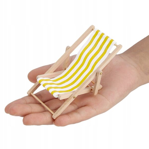 Mini sedia pieghevole da spiaggia per casa delle bambole scala 1:12