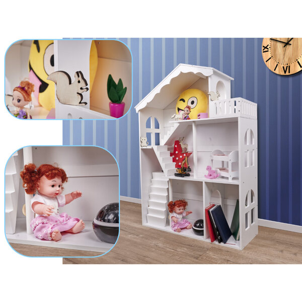 Libreria XXL House in Legno per Bambini con Design Gioioso