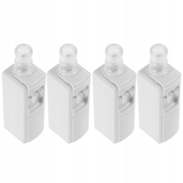 Lot de 4 mini distributeurs d'eau en plastique blanc pour enfants décoratifs et éducatifs