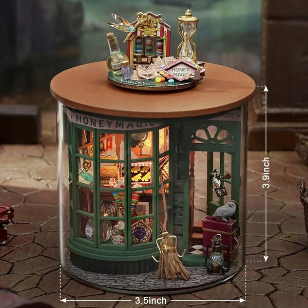 Dollhouse DIY miniatura in legno con luce LED e kit completo per creativi