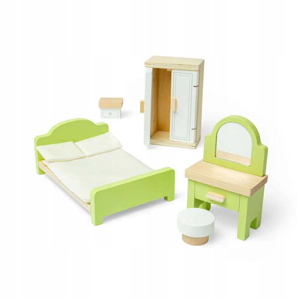 BigJigs Holzpuppen-Schlafzimmermöbel-Set 38001