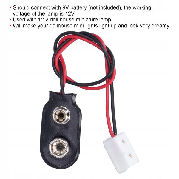 1:12 Miniaturlampe mit 12-V-Stromversorgung für Puppenhäuser