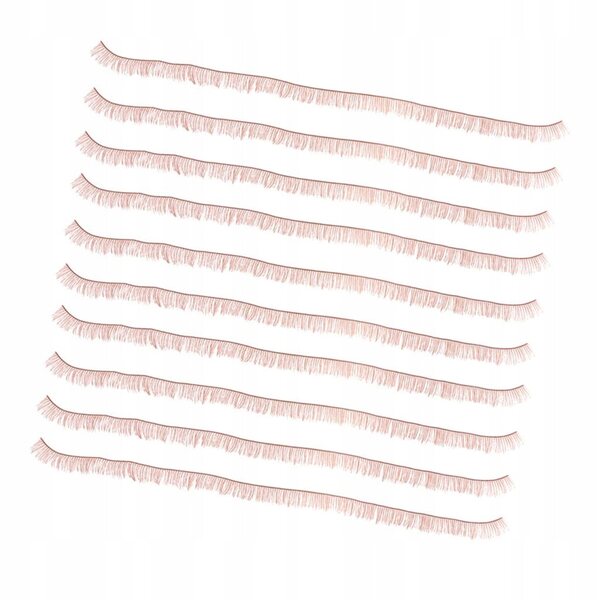 10 Stück gekräuselte braune falsche Wimpern für Puppen 10 mm DIY Make-up