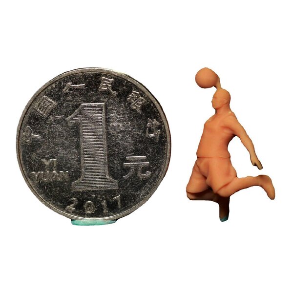 Miniatura giocatore di basket in resina scala 1:64 - figura non colorata da collezione