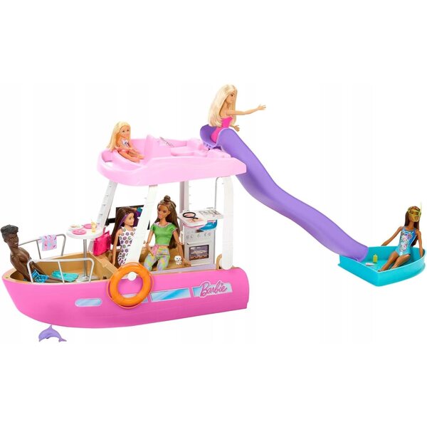 Barca da gioco con piscina, scivolo e oltre 20 accessori per bambini 3+