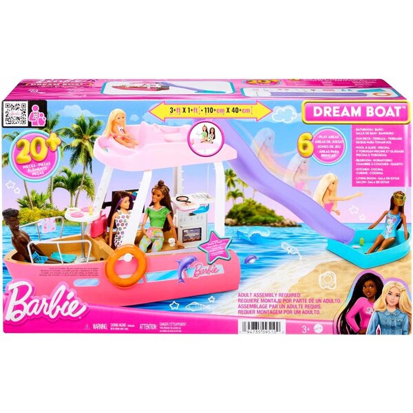 Barca da gioco con piscina, scivolo e oltre 20 accessori per bambini 3+