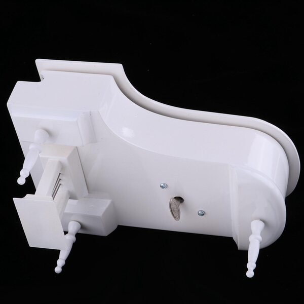 Miniatura Fortepian Bianco in Scala 1:12 con Modello Sedia in Legno e Plastica