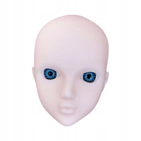 1/6 Głowa lalki 30cm Akcesoria dla lalek 30cm BJD Decor Girls Gifts niebieskie oczy