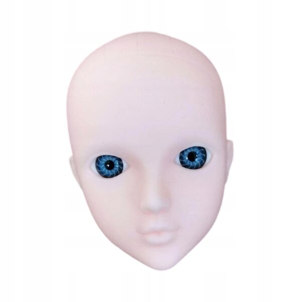 1/6 Głowa lalki 30cm Akcesoria dla lalek 30cm BJD Decor Girls Gifts niebieskie oczy