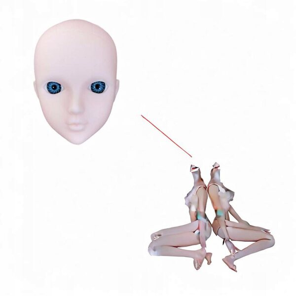 1/6 Głowa lalki 30cm Akcesoria dla lalek 30cm BJD Decor Girls Gifts niebieskie oczy