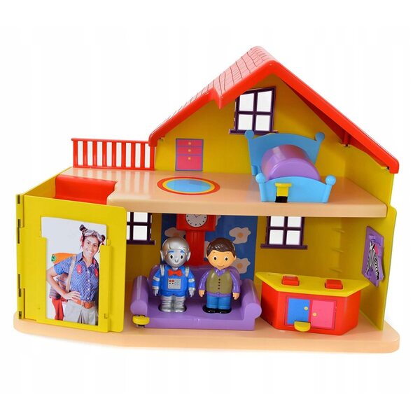 Justin's House Hausset mit Zubehör und Figuren, Doppelboden und Originalgeräuschen