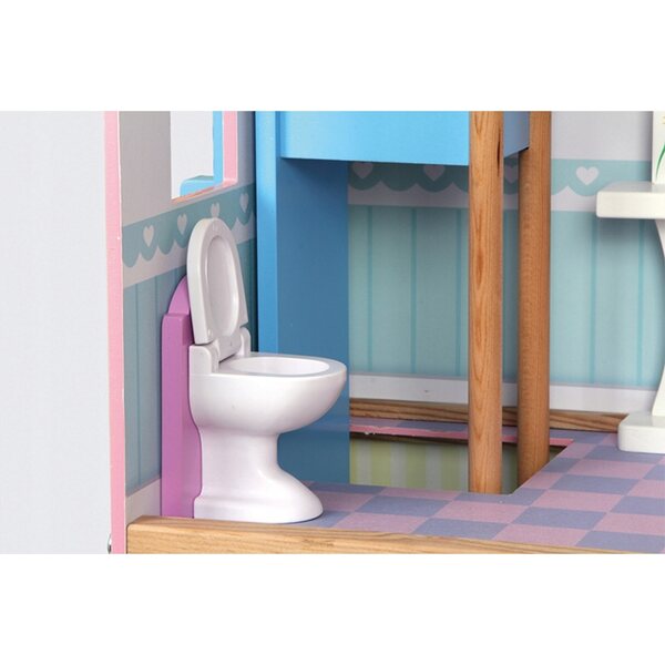 Grande casa delle bambole in legno Legler 121 cm con 15 mobili per bambini 4+