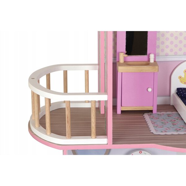 Grande casa delle bambole in legno Legler 121 cm con 15 mobili per bambini 4+