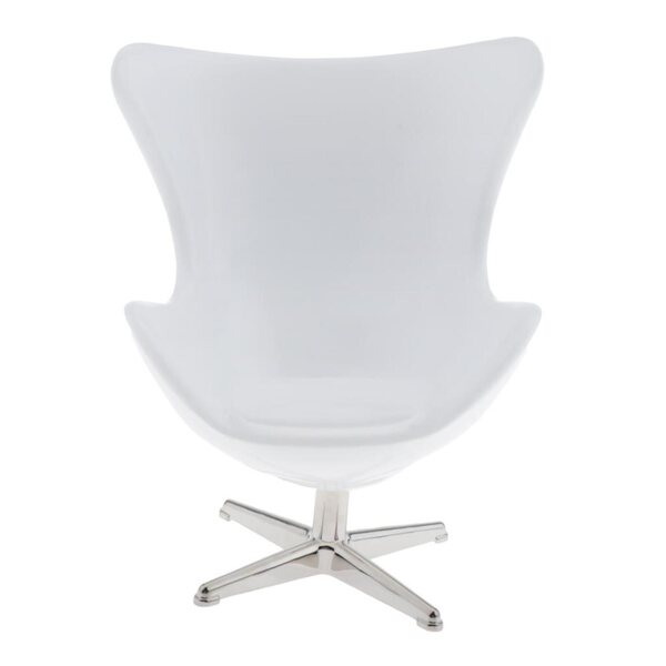 Chaise de maison de poupée blanche 1/6 avec siège pivotant, meubles en plastique élégants