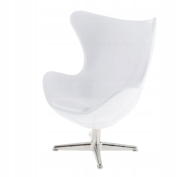 Chaise de maison de poupée blanche 1/6 avec siège pivotant, meubles en plastique élégants