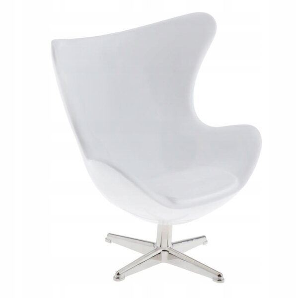Chaise de maison de poupée blanche 1/6 avec siège pivotant, meubles en plastique élégants