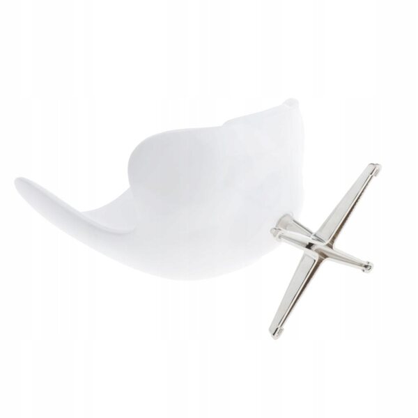 Chaise de maison de poupée blanche 1/6 avec siège pivotant, meubles en plastique élégants