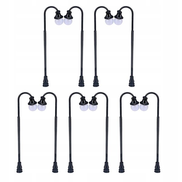 Lot de 10 lampadaires miniatures 1:100 LED 3 V lumières chaudes pour la modélisation ferroviaire