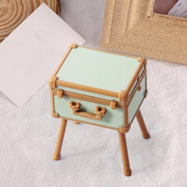 Etui Miniatura per Trucco 1:12 per Casa delle Bambole - Verde Realistico