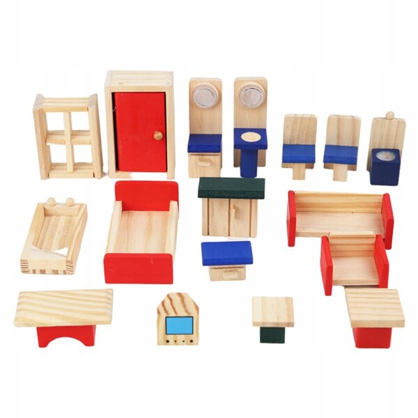 Casa in legno rossa da montare e giocare in modo creativo
