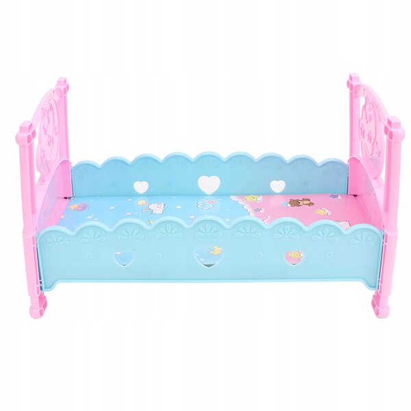 Mini letto per bambole in plastica resistente e sicuro, accessorio ideale per casa delle bambole