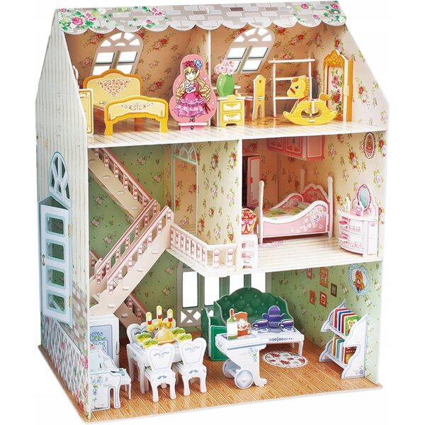 Domček 3D-Puzzle für Mädchen – 160 Teile, kreatives und lehrreiches Spiel