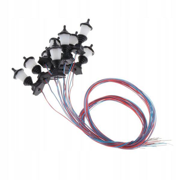 10 sztuk 1:100 Skala 1.2 cm Ogród Miniatury Dekoracje Krajobrazu Uliczne Diody LED
