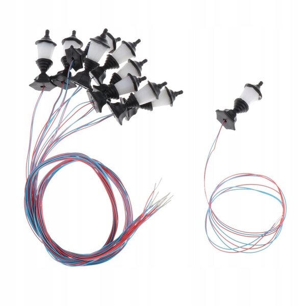 10 sztuk 1:100 Skala 1.2 cm Ogród Miniatury Dekoracje Krajobrazu Uliczne Diody LED