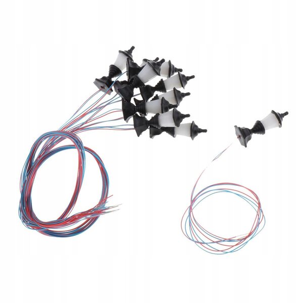 10 sztuk 1:100 Skala 1.2 cm Ogród Miniatury Dekoracje Krajobrazu Uliczne Diody LED