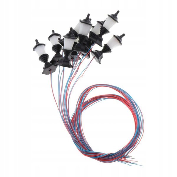 10 sztuk 1:100 Skala 1.2 cm Ogród Miniatury Dekoracje Krajobrazu Uliczne Diody LED