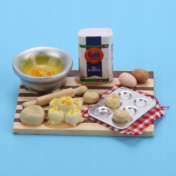 Hochwertiges Brot-Miniatur-Puppenhauszubehör im Maßstab 1:12