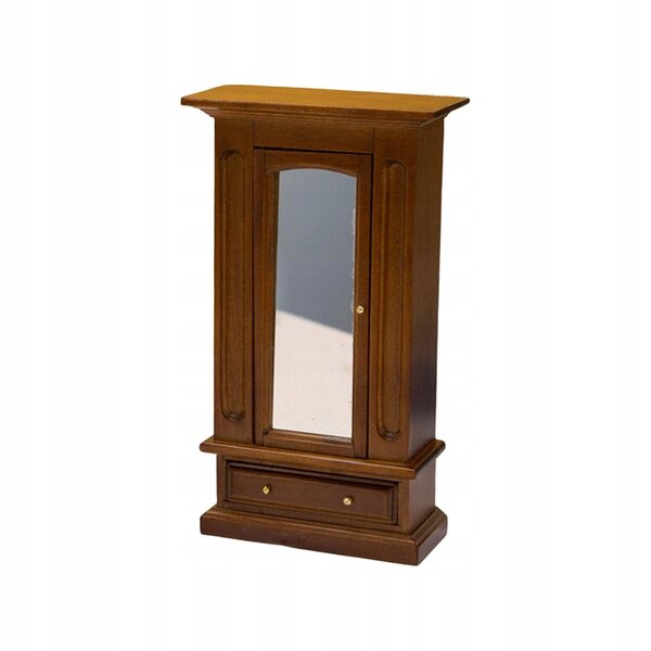 Miniatura 1:12 Mobili in Legno per Casa delle Bambole - Mini Armadio Vintage con Specchio